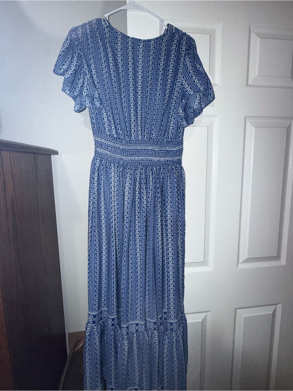 Max Studio Floral V-Neck Maxi with Flutter Sleeves - Picture 4 of 5